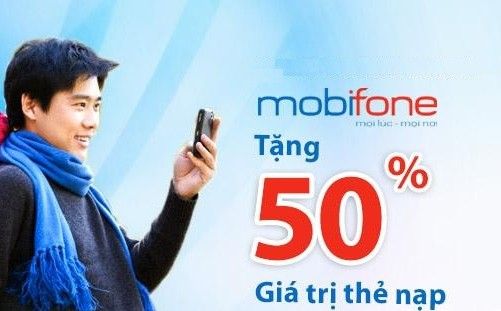 Mobifone khuyến mãi nạp tiền tặng 50% cho TB nhận tin nhắn ngày 24-8