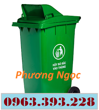 Thùng rác nhựa 120 Lít nắp hở, thùng rác công cộng, thùng rác nắp hở nhựa HDPE