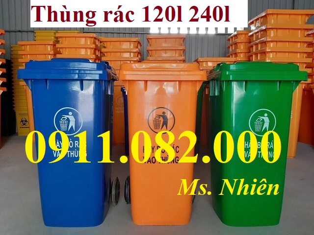  Chuyên phân phối thùng rác giá rẻ , thùng rác nhựa 120L 240L giá cạnh tranh- lh 0911082000