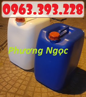 Can 30L đựng hóa chất, can vuông 30 Lít, can nhựa HDPE