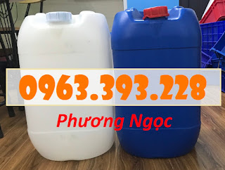 Can đựng hóa chất 25 Lít, can nhựa vuông tròn, can nhựa HDPE