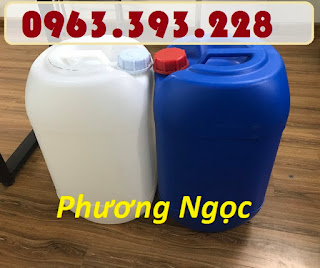 Can nhựa 25L đựng hóa chất, can 25 Lít  vuông tròn, can nhựa nguyên sinh