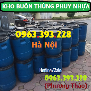 Kho cung cấp thùng phuy nhựa 50L nắp mở tại Hà Nội