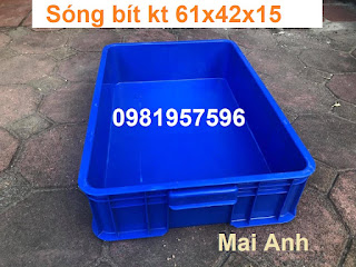 Sóng bít 61x42x15 cm loại có nắp, khay nhựa đặc dày dặn, bền đẹp