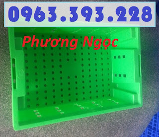 Sóng nhựa HS002, sọt nhựa đựng cá, sóng cá, sọt nhựa rỗng đựng hải sản, 