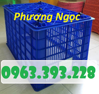 Sọt nhựa đựng hàng 5 bánh xe, sóng nhựa rỗng đựng nông sản