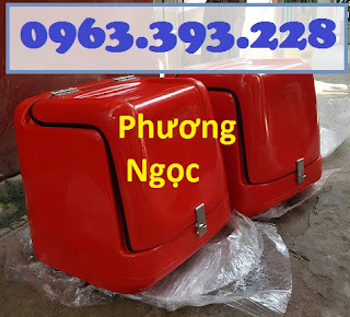 Thùng chở hàng loại nhỏ sau xe máy, thùng nhựa giao hàng, thùng cách nhiệt