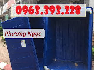 Thùng nhựa chữ nhật dung tích lớn, bồn nhựa nuôi cá