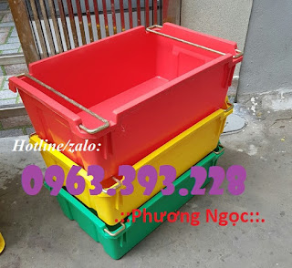 Thùng nhựa có quai xách, hộp nhựa đựng hải sản