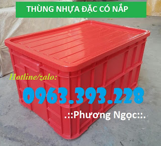 Thùng nhựa đặc cao 31 có nắp, thùng đựng phụ tùng cơ khí