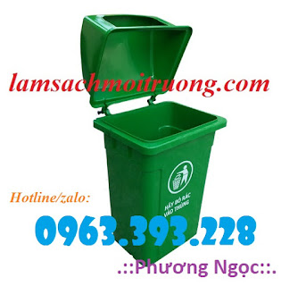 Thùng rác 90 Lít nắp hở, thùng rác nhựa HDPE, thùng rác công cộng