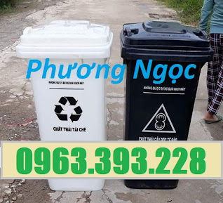 Thùng rác nhựa 120L y tế, thùng rác y tế nhựa HDPE, thùng đựng rác thải y tế 120 Lít