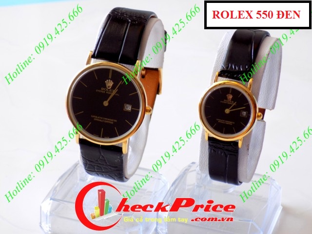 Đồng hồ đeo tay cặp đôi Rolex 550 đen - Giá 1.100.000đ