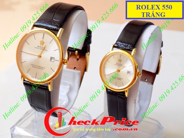 Đồng hồ đeo tay cặp đôi Rolex 550 trắng - Giá 1.100.000đ