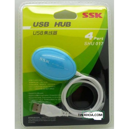 Hub usb 4 port SSK SHU 017 - Giá 90.000đ