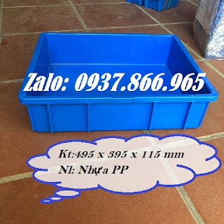 Khay nhựa b9( thùng nhựa đặc kích thước: 495x395x155mm), thùng nhựa cơ khí