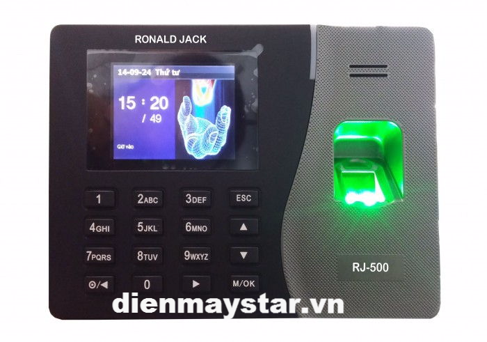 Máy chấm công vân tay và thẻ cảm ứng RONALD JACK RJ 550A