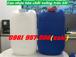 Can xanh 25l, can vuông tròn, can tròn 25l