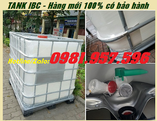 Cung cấp Tank IBC mới, bồn nhựa đựng hóa chất mới