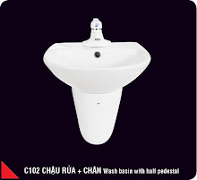 Lavabo chân treo Hảo Cảnh C102