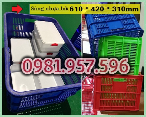 Sóng hở 4 tầng, sóng nhựa 4 tầng cao, sọt nhựa 4 tầng, sọt nhựa 3T1