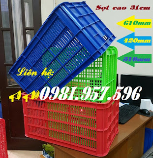 Sọt nhựa đựng quần áo, sọt nhựa đựng giày dép, sọt cao 31cm