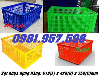 Sọt nhựa đựng rau củ, sọt nhựa đựng trái cây, sọt nhựa Hs014