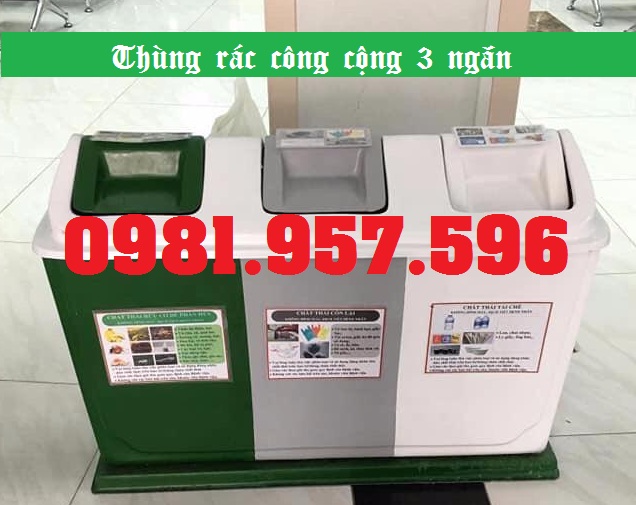 Thùng rác 150L ngoài trời, thùng rác công cộng 150L