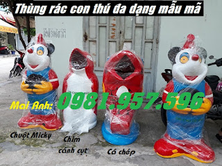 Thùng rác con vật, thùng rác con thú đủ mẫu mã