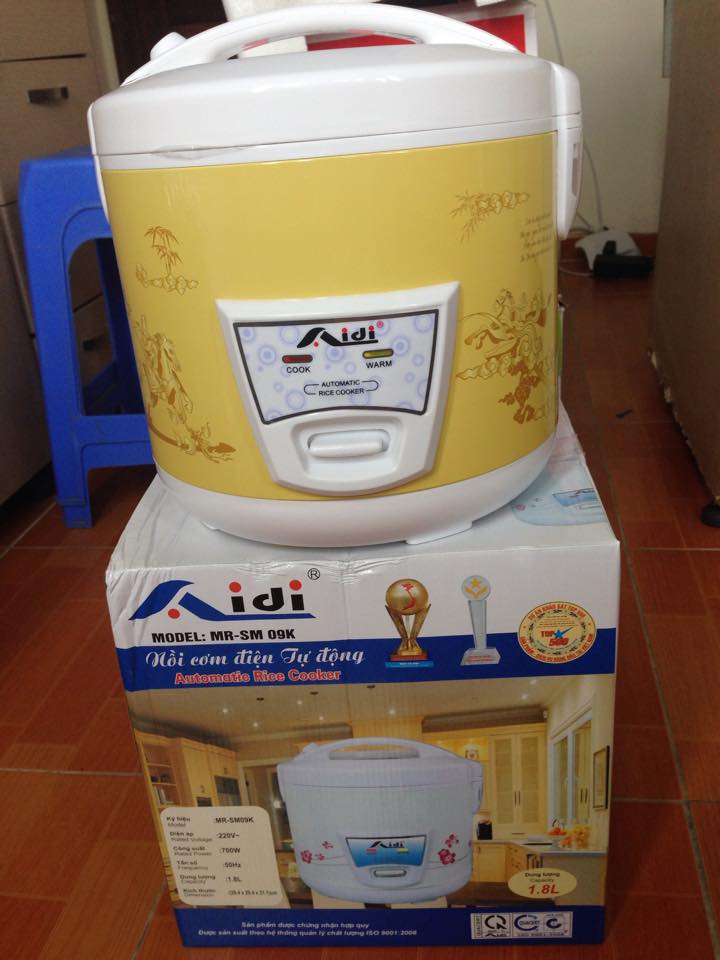 Nồi cơm điện Aidi 1lit8 Model 09K - Giá 319.000đ